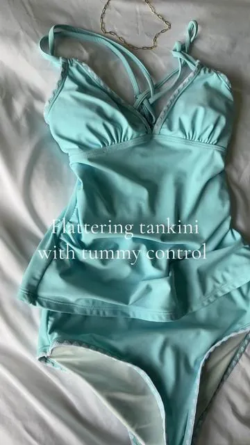 The reviews and price are awesome too! #tankini #swimsuit #bathingsuit 
