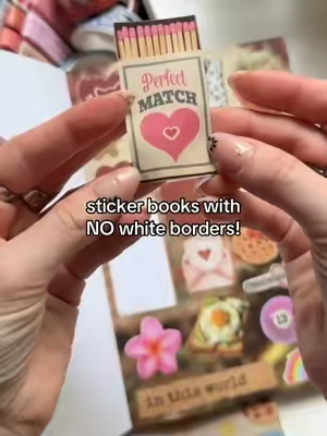 sticker books with no white borders 🤍 #stickerbook #stickers #junkjournaling #junkjournal #scrapbook 