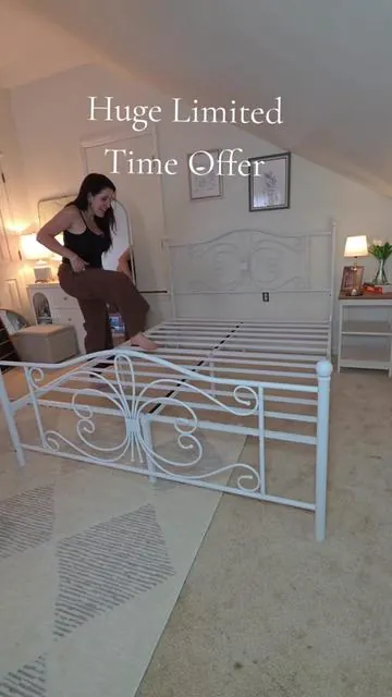 this bed is an amazing price! such great quality and so easy to assemble #bed #home #furniture #tiktokshopsummerturnup #dealsforyoudays 