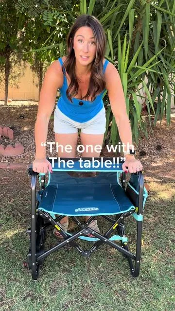 This new stowaway rocker by GCI literally thought of everything! If you need me you can find me in my chair! 😘 #gci #gcirockerchair #outdoorrockingchair #ad #outdoorchair 