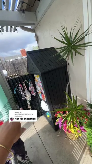 Replying to @user5242071223887 this summer shed is great for all your outdoor stuff #shed #outdoorshed #outdoorcabinet #outdoorstorage #storage Outdoor Storage Cabinet shed 