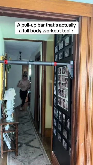 This pull-up bar has quite literally changed the game.  #pullups #pullupbar #homegym #fullbodyworkout #fitness 