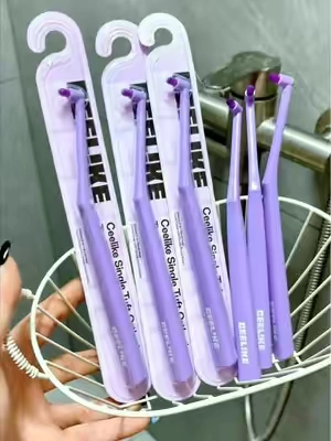 Braces trap plaque around the brackets. This brush is made to clean the spots a normal toothbrush can’t reach.  #bracescare #ceelike #oralhygiene #dentaltips #braceshack #bracestoothbrush #foryoupage