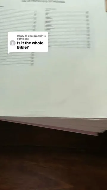 Replying to @danibrooke1 yes! She’s thick :) it is the whole Bible 