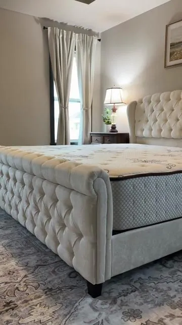 Bedroom glow‑up on a budget ✨@amerlifeofficial #amerlifesleighbed #luxurybedroom #Summervibes #MemorialDaySale #homeandliving 