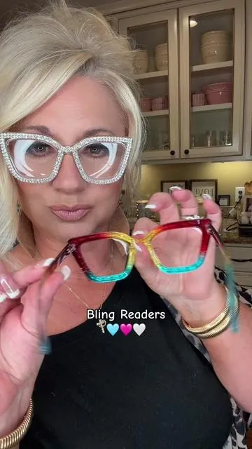 Bling Big Frame Readers #glasses #bling #cute 