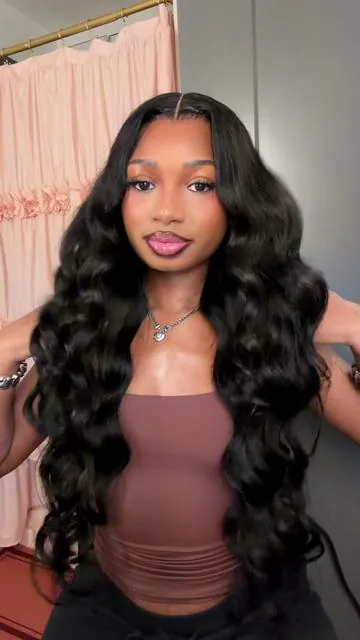 Love wand curls on bodywave hair😍😍😍 #wiginstall #wandcurls 