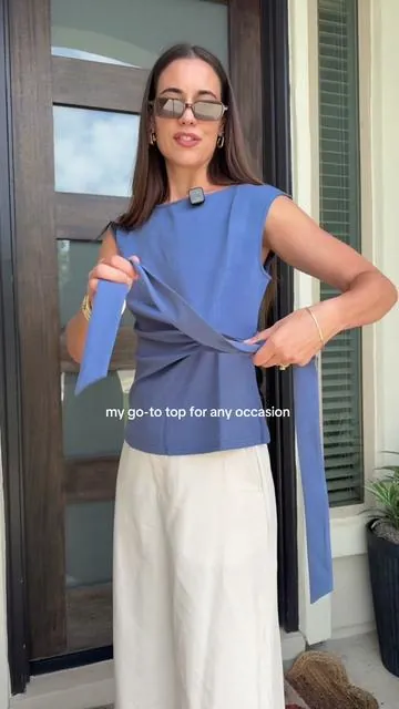 wearing size small  #officeoutfits #blouse #cutetops #capsulewardrobe #closetstaples 