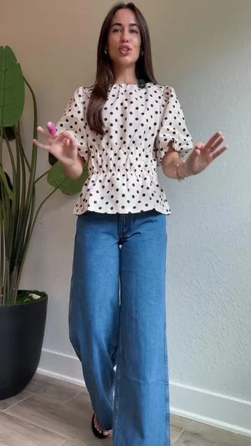 wearing size small #blouse #blouses #officeoutfits #churchoutfits #summertop 
