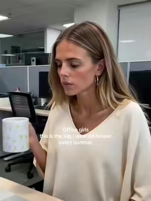 Office girls, this is the top I wear on repeat every summer#NewDropsForYou #summerwins #Dealforyoudays #shortsleeve #office 