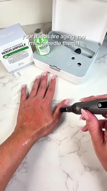 you don’t want your hands giving away your age…add them to your microneeeling sessions!✨🙌🏼 #DealsForYouDays #microneedling #diyskincare #drpen #agingskin 
