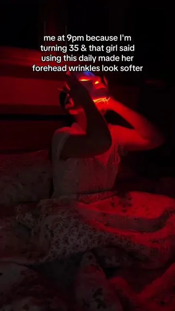 If you're in your 30s/40s and suddenly noticing forehead wrinkles, makeup settling into lines, or your skin looking more tired lately... same😭 I've been trying to focus more on consistent at-home skincare instead of expensive appointments, and this red light therapy mask has become part of my nightly routine. I use it for 15 minutes while winding down before bed or during the day. Red light therapy is known for helping support collagen production and improving the appearance of wrinkles and skin texture over time with consistency. Not overnight magic lol, but I finally understand why so many women are obsessed with using red light therapy at home instead of constantly paying for expensive treatments✨ #redlighttherapy #redlightmask #wrinkles #skintok #selfcareroutine 