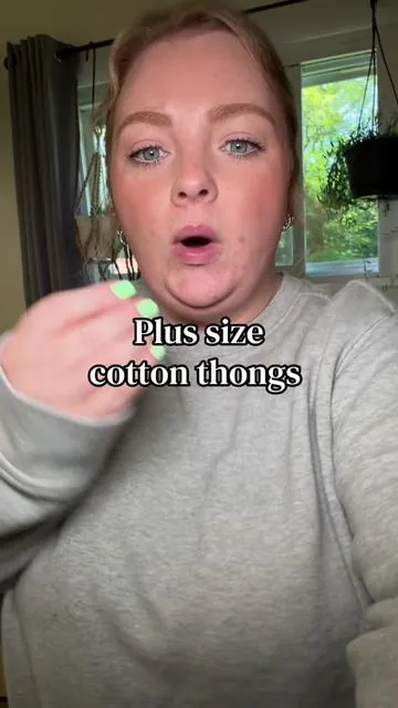 High waisted cotton thong underwear that are available in plus size #cottonunderwear #highwaistedunderwear #thongundies #cottonthong #plussizeunderwear  