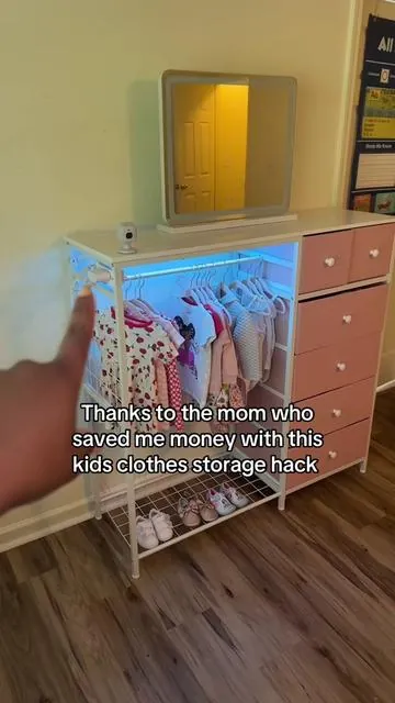 Dresser, closet, shoe rack, outlet, night light ALL in ONE‼️ that is wild ‼️😭 #furniturehack #dealsforyoudays #tiktokshopblackfriday #sweetcrispyfurniture 