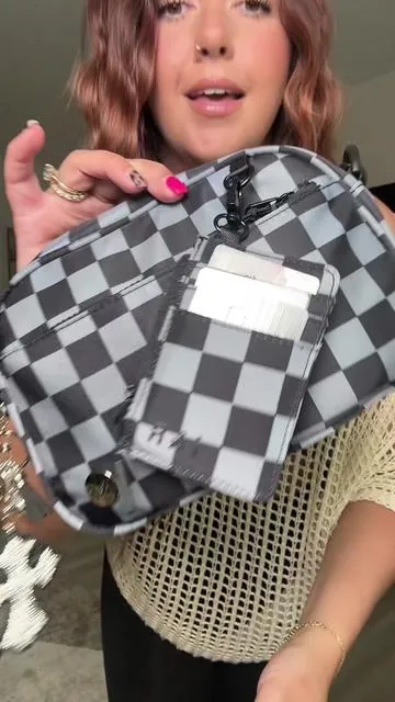#crossbodybag #irisandrainbow #purse #smallbag #checkeredprint 