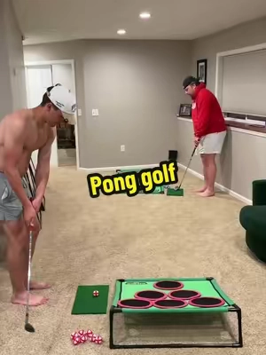 I can’t win in this game…. #golfgame #yardgames #golfpong 