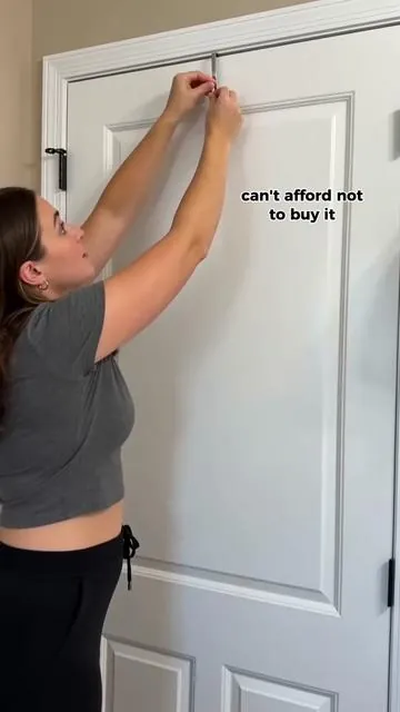Literally zero tools needed! This over-the-door basket instantly saved my space. Run! #homeorganization #nurserydecor #bathroomstorage #tiktokmademebuyit #momhacks