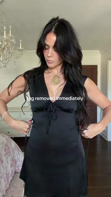 cutest mini dress and I can cinch my waist !!! @Cider 5’5 small 