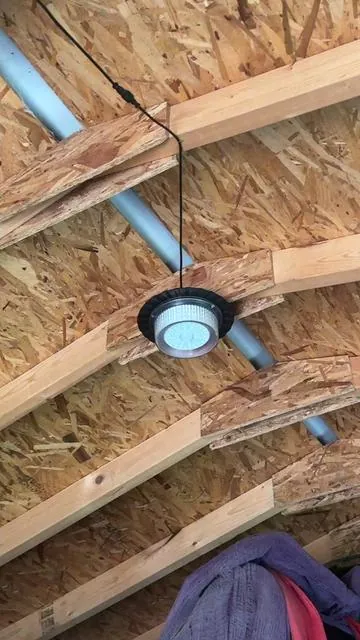 Need to add lighting to that shed, garage, chicken coop but don’t want to have to spend thousands to get electrical run?  Check out the solar powered LED shed light.  #shedlight #led #ledlight #solar #solarlight 