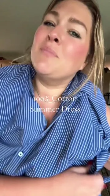 Cotton is the only material I approve of for summer, it’s breathable and lightweight for those hot days. #cottondress #plussizefashion #midsizefashion #tiktokshopcreatorpicks #chouyatou @Chouyatou_US 