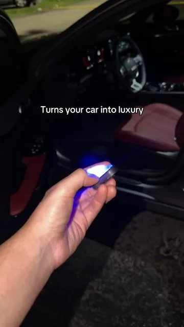 Adds such a vibe at night  #carlights #carambientlights #rgbcarlights #wirelesscarlights 
