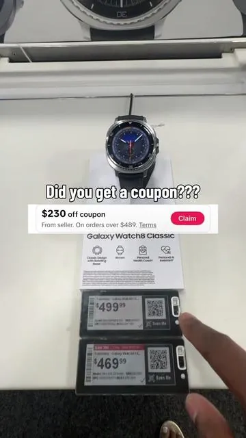 Samsun just dropped a limited coupon for their watch!! RUN  Disclaimer* not everyone will get a coupon and it expires in the next few days so hurry#Samsung #smartwatch #samsunggalaxywatch 
