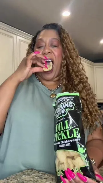 The internet was not lying about these. 😭🥒 One bag already gone  💨#porkkinggood  #ketosnacks  #lowcarbsnacks  #highproteinsnacks  #porkrinds snacktok foodfinds tiktokshopcreatorpicks