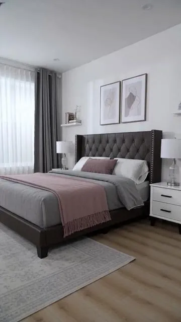 Transform your bedroom into a luxurious retreat! ✨ The Favorer Homer tufted wingback bed combines elegant design with sophisticated details like a button headboard and stunning nailhead trim. Create your dream sanctuary. Tap to shop this must-have piece! #FavorerHomer #WingbackBed #dealsforyoursdays #AIGC #Moras