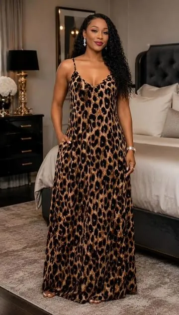 Summer Leopard Print Halter Dress #dress #leoparddress #summervibes #tiktokmademebuyit #ootd 