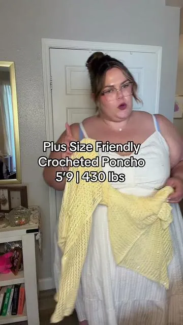 If you’re not following @Libby| Plus Size Fashion🛍️  definitely go check out her page! So many great finds! #plussize #plussizefashion #plussizecreator #plussizeponcho #plussizecrochettop 