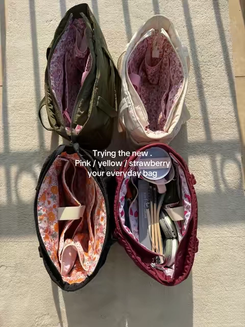 Is so cute and organized tote bag for work | college girls 😭🍒🌸💫 #girlythings #workbag #collegebag #summerwins #tiktokshopdealsforyoudays 