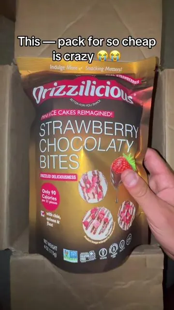 DRIZZILICIOUS STRAWBERRY CHOCOLATEY BITES FLASH SALE ‼️ #drizzilicious #drizziliciousricecakes #ricecakes #tiktokshopmemorialday #dealsforyoudays 