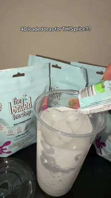 no artificial dyes or flavors in these loaded teas. i can not believe you can get all 40 flavors in one bundle #loadedtea #TikTokShopCreatorPicks #DealsForYouDays #loadedteasathome #energydrinks 