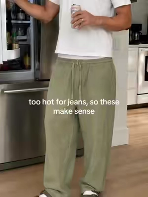 easy linen pants for hot days #linenpants #mensfashion #summerfits #baggypants #affordablefashion 