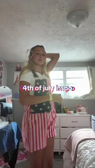 so cute for the 4th!!! #4thofjuly #overalls #summer #redwhiteandblue @YXLUOKY 