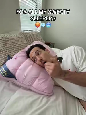 You don’t have to sleep sweaty anymore. Invest in a cooling pillow like this one