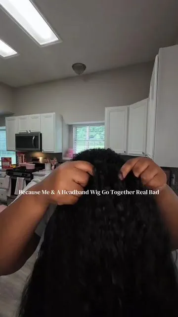 I am obsessed with the viral TikTok wig 🫶🏽 #viralwig #tiktokwig #headbandwig #quickhairstyle #tiktokshop 