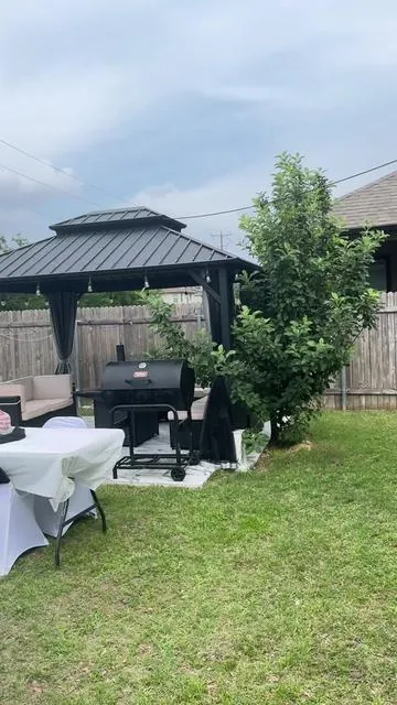 Gazebo #gazebo#backyardupgrade#outdoorliving#homeimprovement#foryoupage 