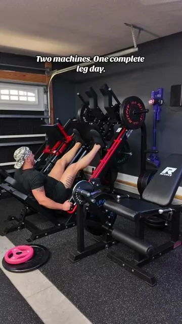 This is probably the smartest lower-body setup for a home gym. A real hack squat and leg press machine paired with a dedicated leg extension and leg curl machine means you’re not sacrificing compound movements or isolation work. #TikTokShopCreatorPicks #DealsForYouDays #LegDay #LegPress #HomeGym