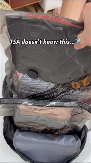 Why pay for extra bags when you can pack smarter?These vacuum seal bags +portable vacuum are a travel must have.More outfits ,less space ,and no overweight fees #TravelHacks  #DealsForYouDays #SummerWins #thememorialdays #tiktokshopdealsforyoudays 