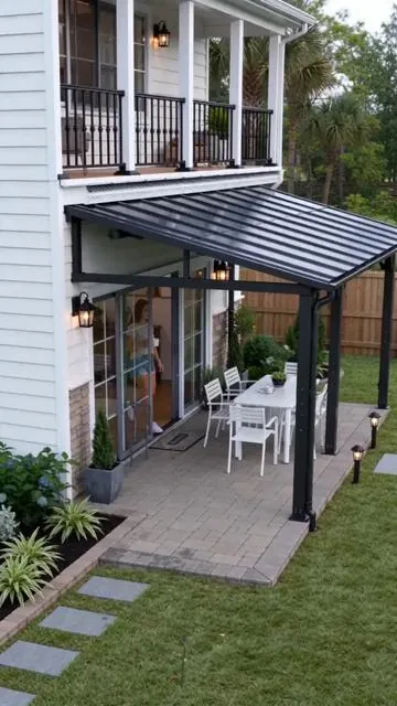 Level up your outdoor living! ☀️ This Aoxun wall-mounted gazebo is what your patio has been missing. Enjoy durable, heavy-duty protection and a large waterproof canopy, perfect for creating a comfortable oasis in your backyard or deck. It's time to extend your usable space and make every moment outdoors special. Shop now and transform your exterior! #OutdoorLiving #PatioUpgrade #dealsforyoursdays #AIGC #Moras