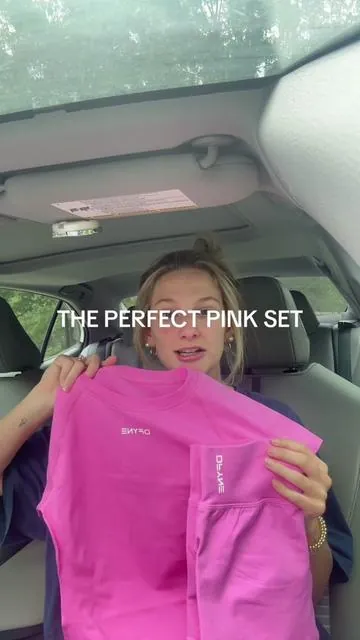 hands down my favorite set i’ve gotten from tik tok shop! #set #athleticset #outfit #pink 