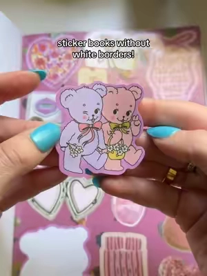 The cutest A5 sticker books without no white borders ruining the aesthetic!! #stickers #stickerbook #junkjournal #stickerbooks #junkjournaling 