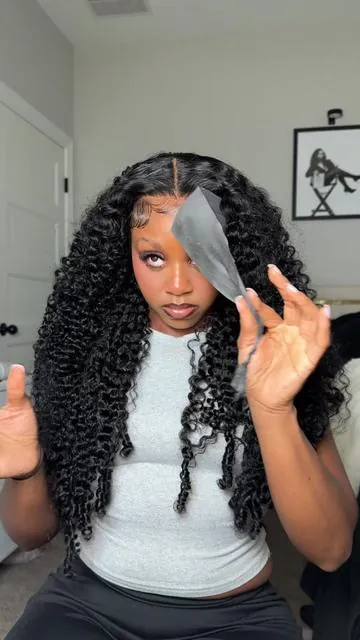 The thickest and most beautiful 7*6 Burmese curly wig I've seen! 😍 @sterlyhair_shop #wiginstall 