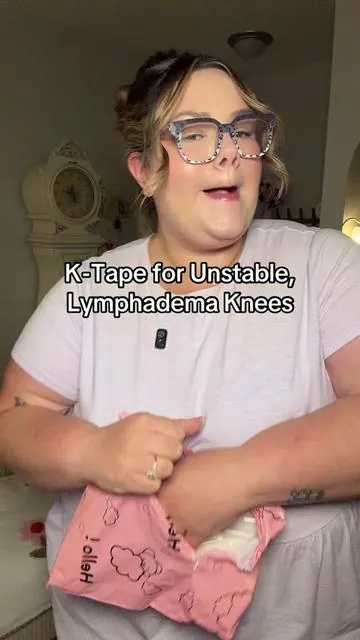 These have been a life saver! #kneepain #lymphadema #ktapeforknees #plussizekneebrace 