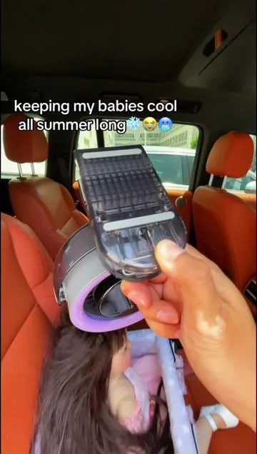 this fan goes wherever we do at summer 🥵  clips right to the car, and keep your kids feel cool 🧊 the power this thing HAS!-🥶💨 #fan #summervibes #cool #portable #Summer