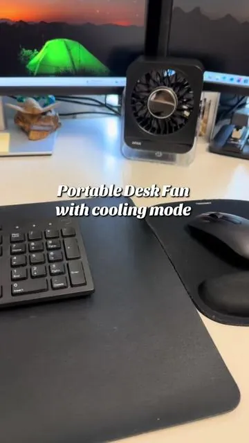 Perfect for the office days 🙌🏼 #portablefan #deskfan #cooling #modes #summer 