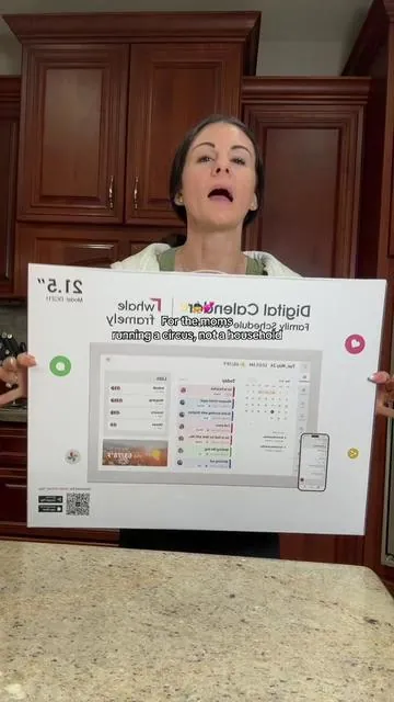 This digital calendar is going to be a game changer for controlling the chaos #digitalcalendar #momfinds #momlife #organizedhome #dealsforyoudays 
