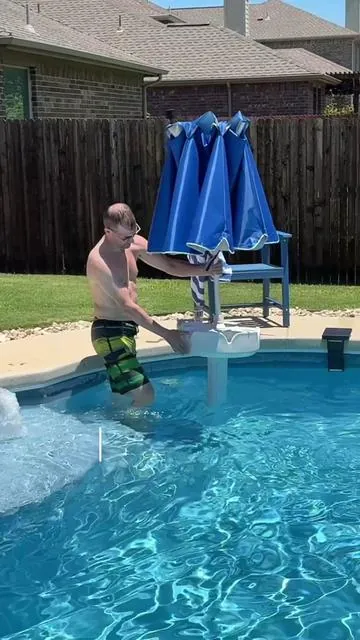 Loving this easy vacation vibe pool umbrella from @Pasamic US #SummerVibes #dealsforyoudays #backyardvibes #pooltime #pool 