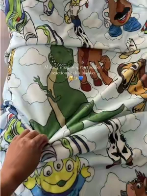 I already know he’s going to be so excited when he gets home and sees this 🥹🤍  #blanket #cartoonblanket #kidsblanket #momfinds #tiktokshopfinds 